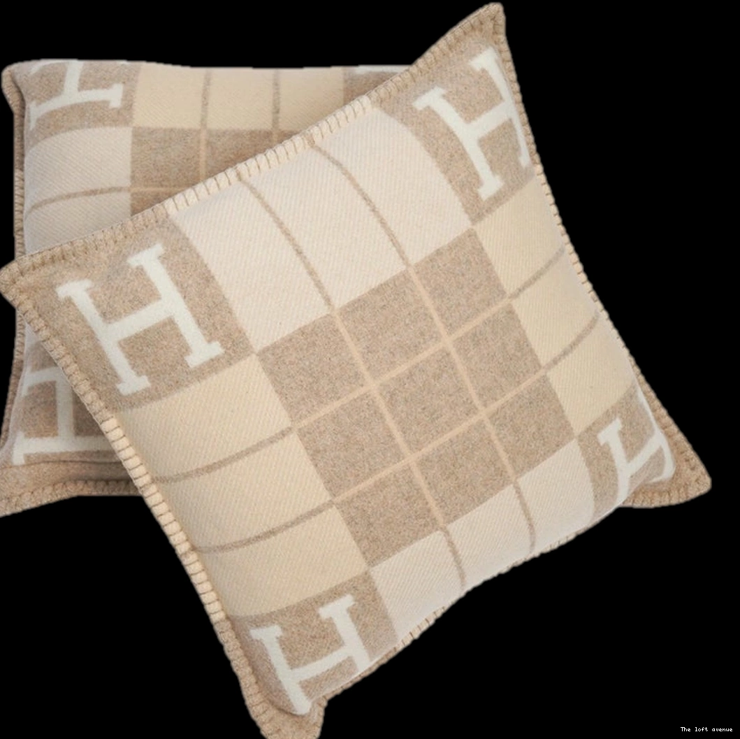 STRIPE PILLOW WOOL HERMES THROW 0722